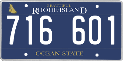 RI license plate 716601