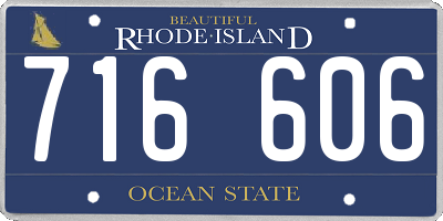 RI license plate 716606