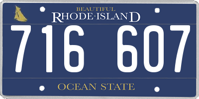 RI license plate 716607