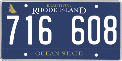 RI license plate 716608