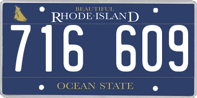 RI license plate 716609