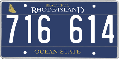 RI license plate 716614