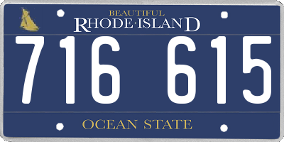 RI license plate 716615