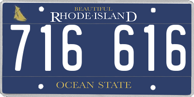 RI license plate 716616