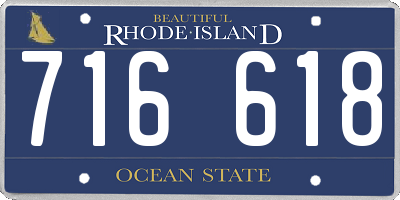 RI license plate 716618
