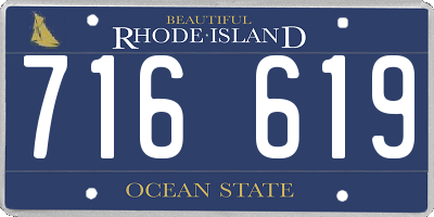 RI license plate 716619