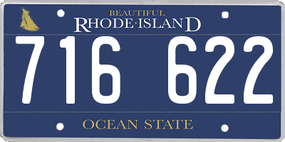 RI license plate 716622