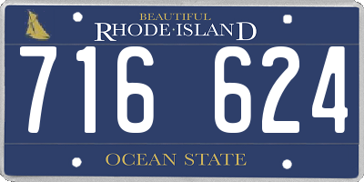 RI license plate 716624