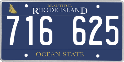 RI license plate 716625