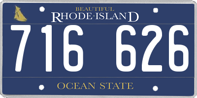 RI license plate 716626