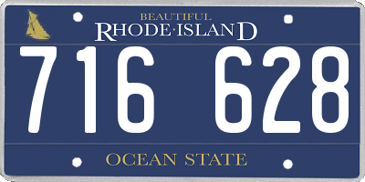RI license plate 716628