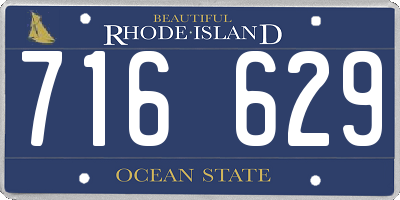 RI license plate 716629