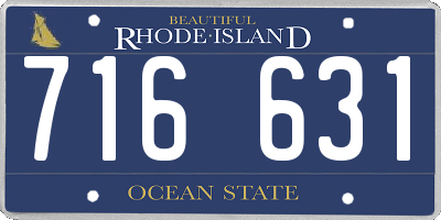RI license plate 716631
