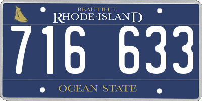 RI license plate 716633