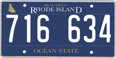 RI license plate 716634
