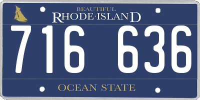 RI license plate 716636
