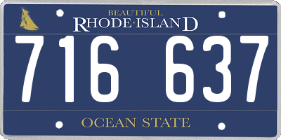 RI license plate 716637