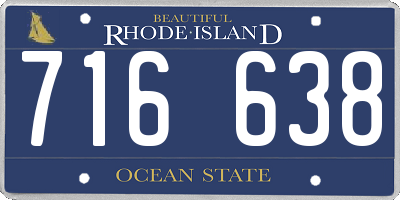RI license plate 716638
