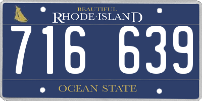 RI license plate 716639