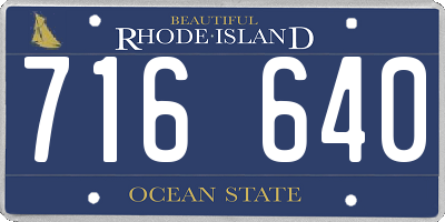 RI license plate 716640