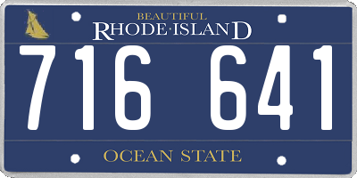 RI license plate 716641