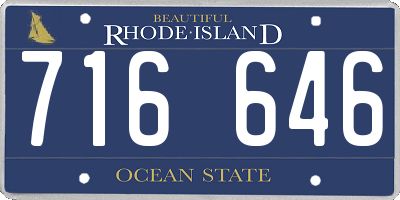 RI license plate 716646