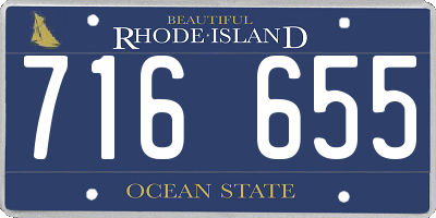 RI license plate 716655