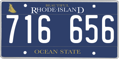 RI license plate 716656