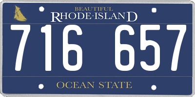 RI license plate 716657