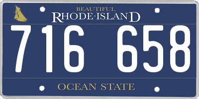 RI license plate 716658