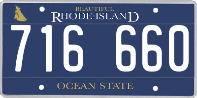 RI license plate 716660