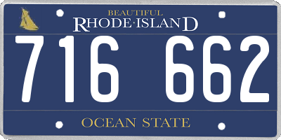 RI license plate 716662