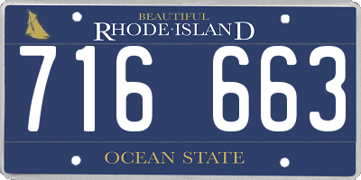RI license plate 716663