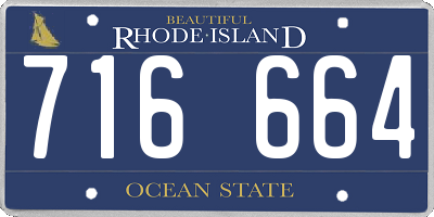 RI license plate 716664