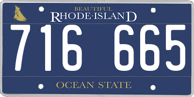 RI license plate 716665