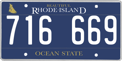 RI license plate 716669
