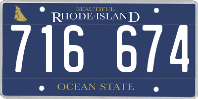 RI license plate 716674