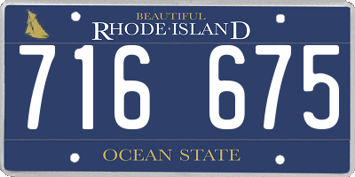 RI license plate 716675