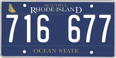 RI license plate 716677