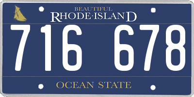 RI license plate 716678