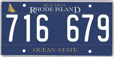 RI license plate 716679