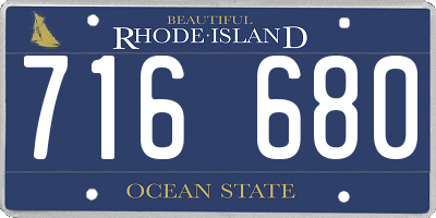 RI license plate 716680