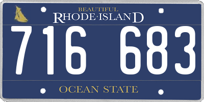 RI license plate 716683