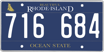 RI license plate 716684