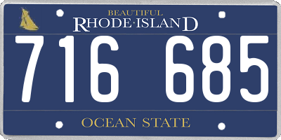 RI license plate 716685