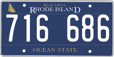 RI license plate 716686