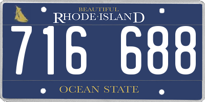 RI license plate 716688