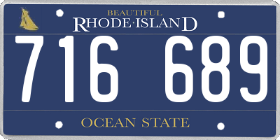 RI license plate 716689
