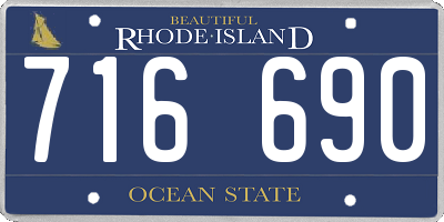 RI license plate 716690