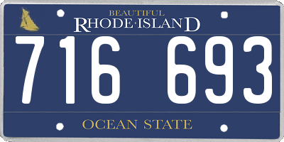 RI license plate 716693